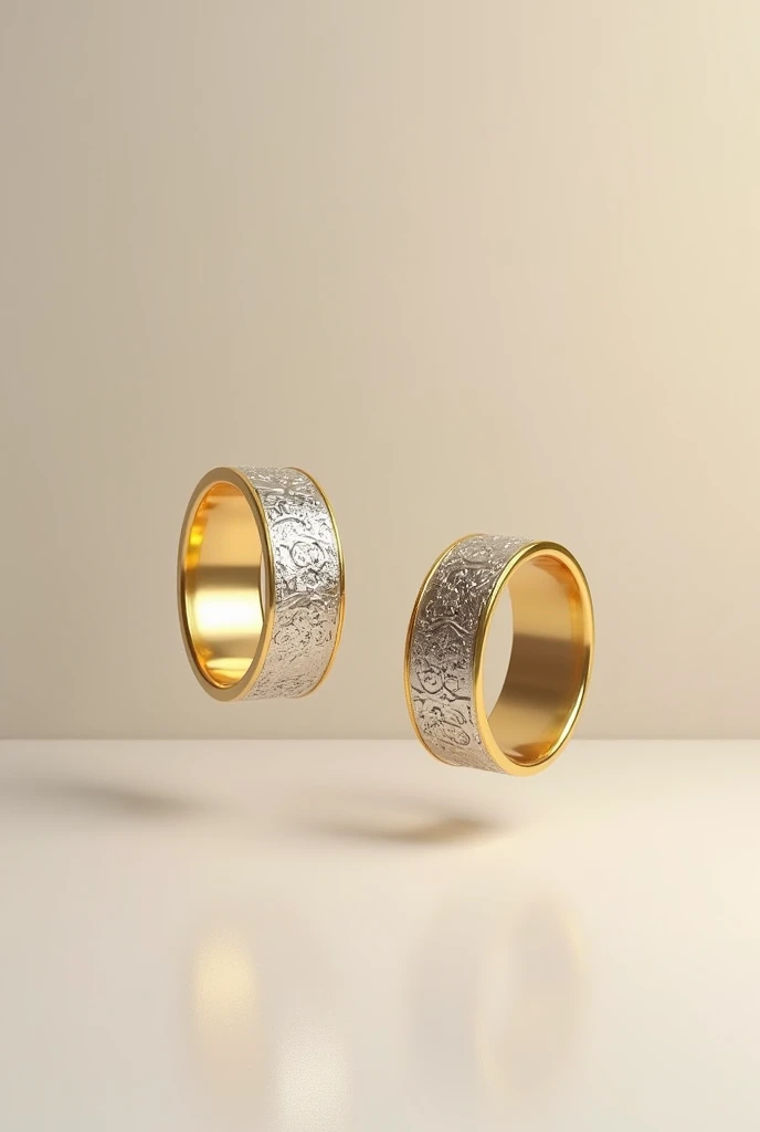 Create two rings with a solid background