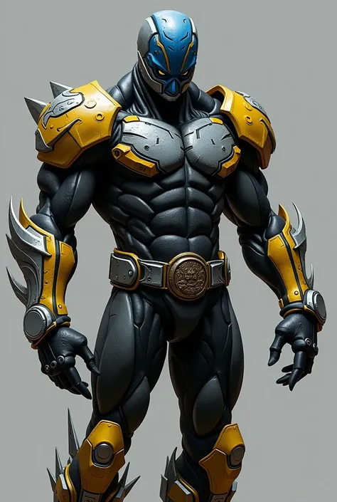  will have a character that looks like mm. INTERGALACTIC CHAMPION MONSTERS:  He has a black head dyed blue with white stripes ,  Champion belt at hip , Black tops , a black body mixed with yellow mixed with yellow  mixed with white of arms , ออกgrey, grey,...