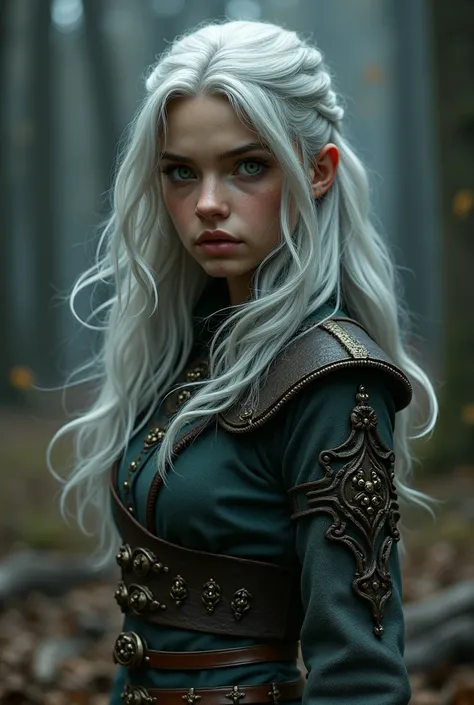 the witcher inspired, ciri, female, determined expression