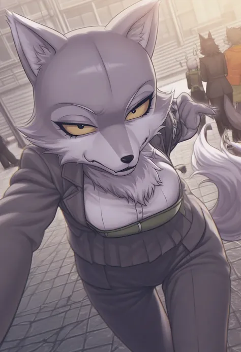 Anime style wolf Furry women,