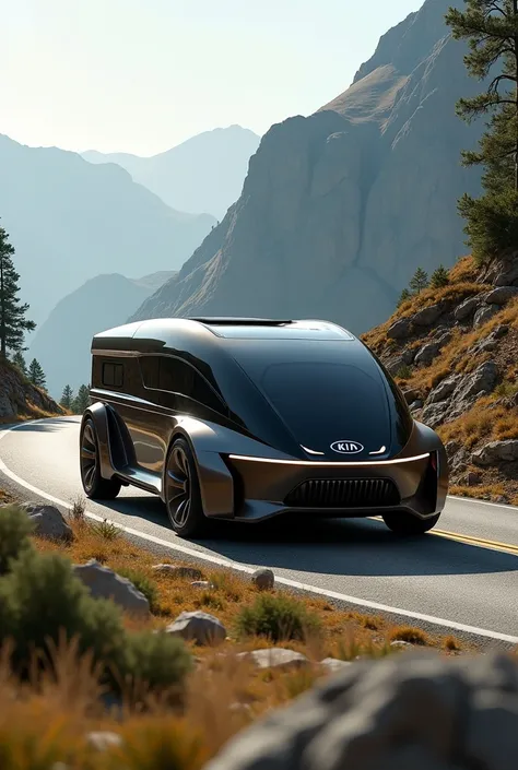 2025 Kia camper motorhome in action back 