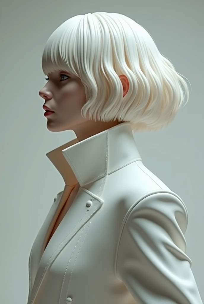 Make an Eva rubber wig simulating a mans coat 