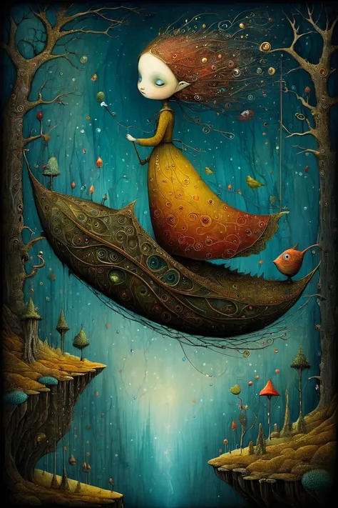 Rapid Descent, girl descending rapidly, by Alexander Jansson and Andy Kehoe.
best quality, masterpiece, intricate details, ultra-detailed