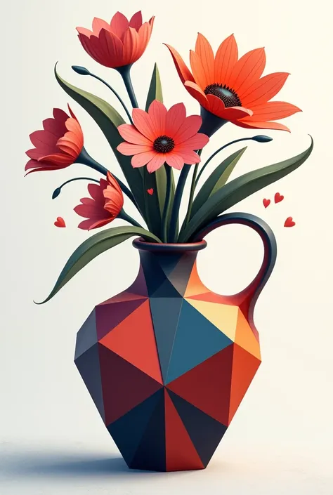 a flower vase abstract art