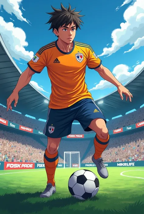 Anime style soccer player. striker/Front