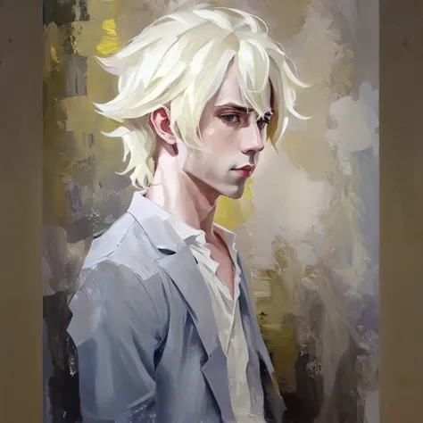 an oil painting about Jasper Hale blonde