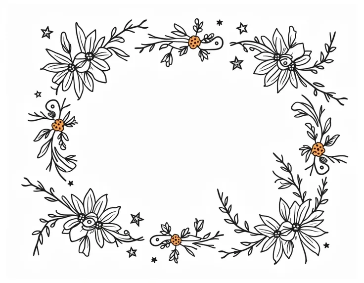  I want you to make a Christmas vector design that has floral elements, Bayas, berry leaves , tree branches, stars. You just have to see the black silhouette with nothing inside .  The style has to be baroque ,  with stylized curved shapes and that looks l...