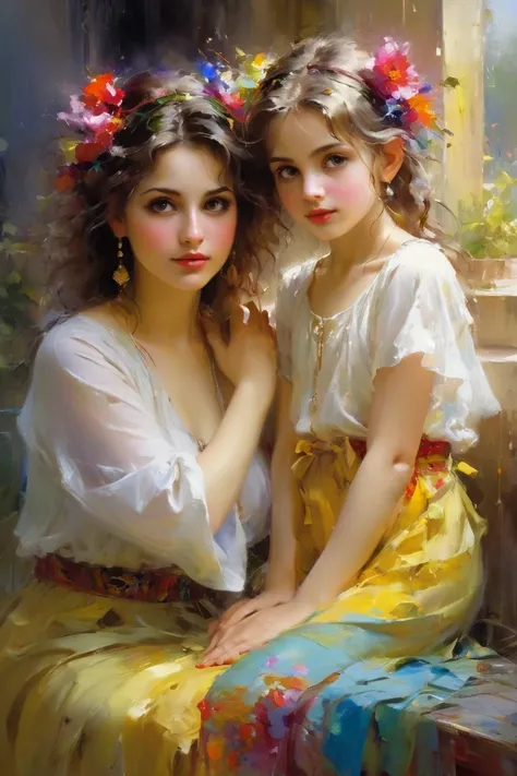 Oil painting in Pino Daeni style, a pity, the eyes see beauty, they need ears to hear the notes! Light travels quickly in a vacuum, slowly in air, difficultly in water, not at all in matter! Sound travels quickly in matter, slowly in water, difficultly in ...