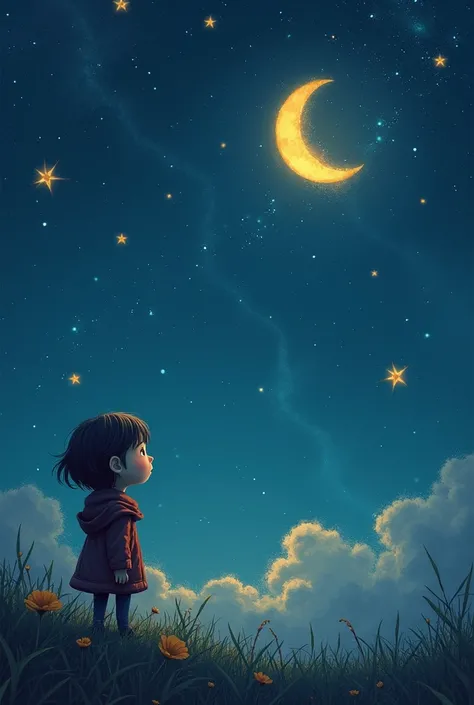 I want to create a poem for s. Title: The Little Star

Up in the sky, so far, so high,
A tiny star begins to fly.
It twinkles bright, it shines so clear,
Whispering secrets we love to hear.

“Hello, little ren, don’t you see?
I light the night so you’re ca...