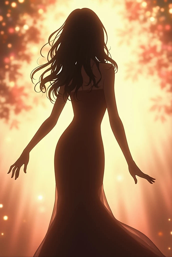 A silhouette of an anime girl for a miss contest 