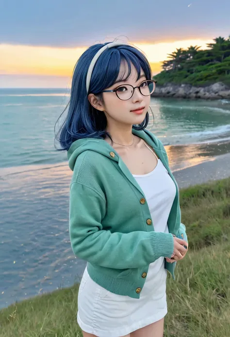 Mika-chan

【 situations 】
 Refreshing figure in nature
spells: "A calm and thoughtful girl standing by a serene forest lake, surrounded by tall green trees and a misty morning atmosphere. She is wearing a light green sweater and jeans, gazing at the water ...