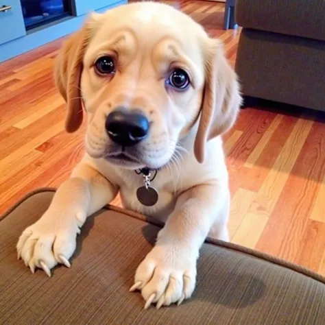 super cute dog looking very very sad