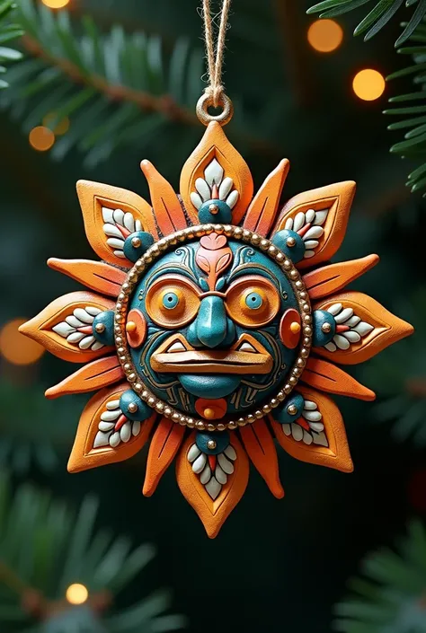 Christmas ornament adapted to the pre-Columbian cultures of Ecuador 