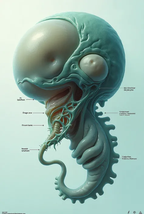 I image that demonstrates the embryonic development of the pharynx