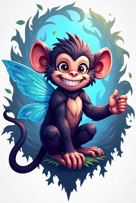 Logo of an esport that is a monkey that looks like a fairy