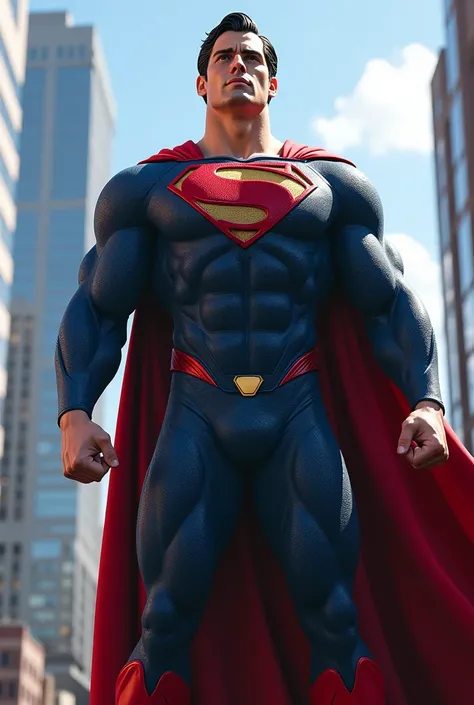 Give me a realistic image of superman power strength