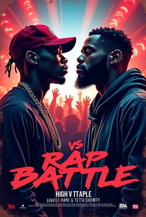 Create a flyer for combat between two rappers