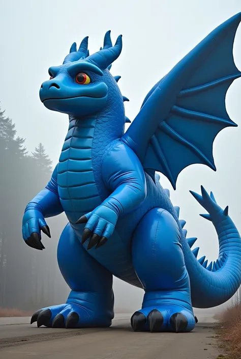 Gigantic inflatable blue Gryphon Dragon imitating a 2 stroke engine Accelerating noises begins the blue Gryphon Dragon farting Diesel Smoke With a Extremely Powerfully LOUD Engine Revving Roar from the gryphon dragons rear end Farting Fire Going VROOM VROO...