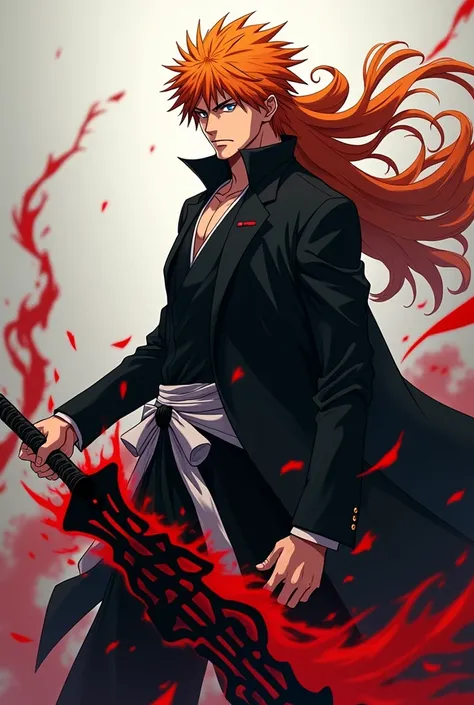 Ichigo Kurosaki HD with the bankai and without a background