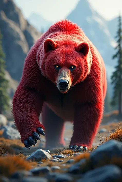 The same bear but the color red