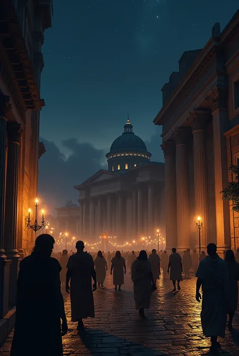 Ancient Rome at night