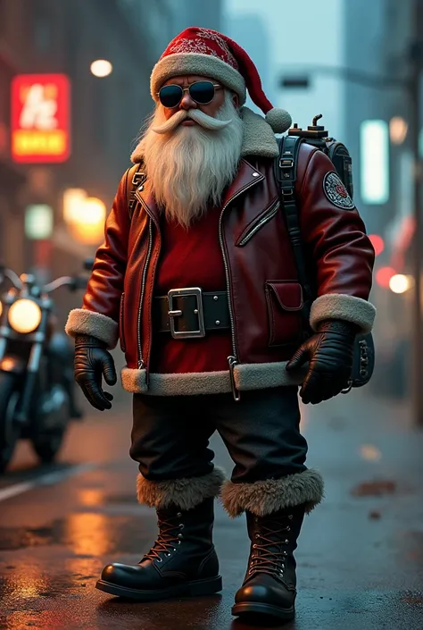 Santa Claus biker