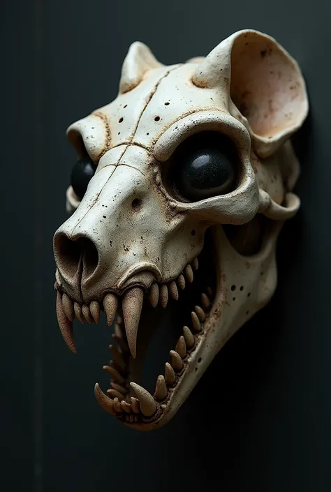 Make a mask inspired by a sewer rat skull. 
