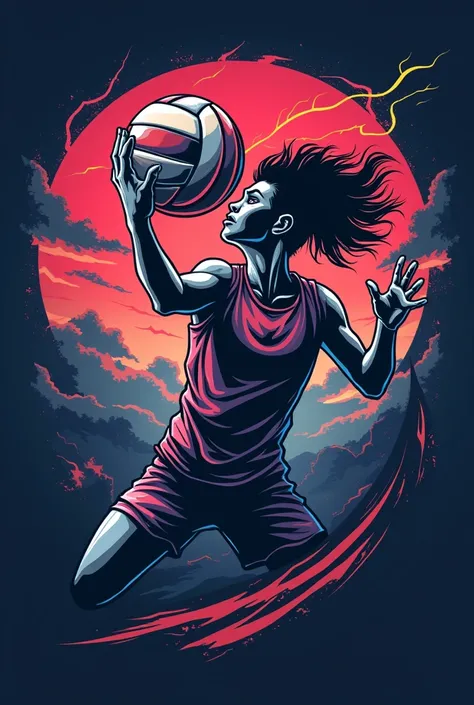 Logo for a volleyball team with an epic name 