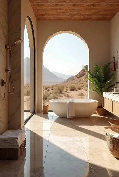 Luxury villa in the desert bathroom