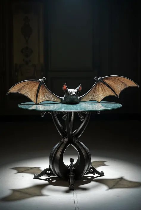 A decorative table inspired by a bat