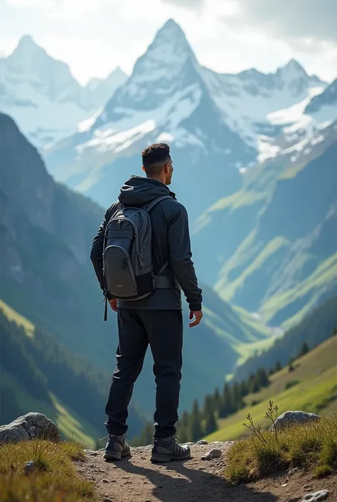 Here is the first prompt:

Cristiano Ronaldo Hiking the Mountains

A breathtaking ultra-HD 12k image of Cristiano Ronaldo, wearing a black and gray hiking jacket, black pants, and sturdy hiking boots, standing at the summit of a majestic mountain, with a s...