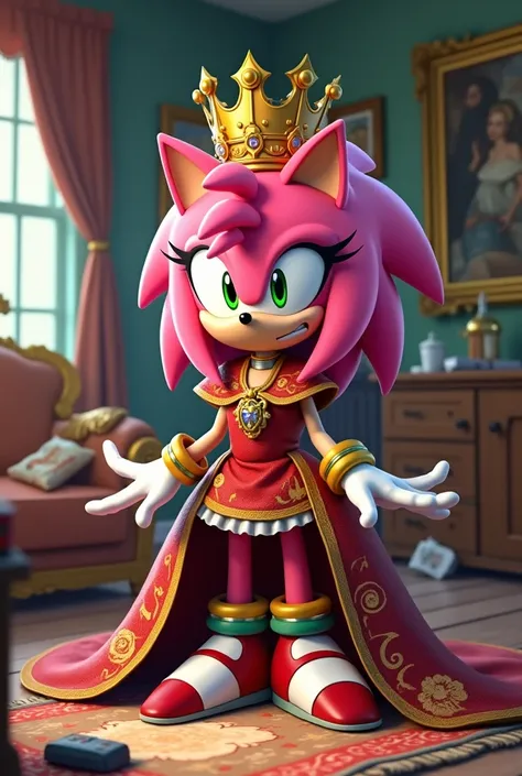 Play Amy from Sonic turning into an old queen inside her house that became a comedy