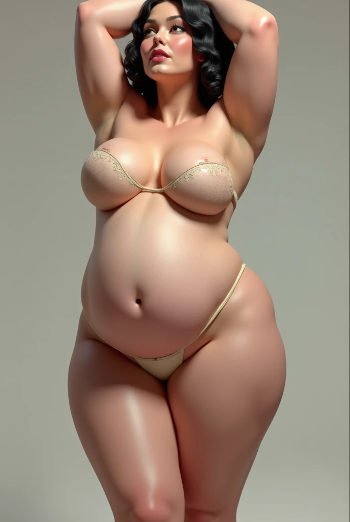 Disney Snow White full length, big boobs, naked, head body,  reaching her shoulders 