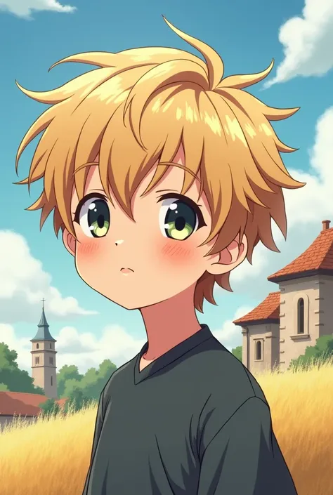 ANIME ILLUSTRATION: BOY, S, HOLLAND-GERMANY, BLONDE EYELASHES, LIGHT BLONDE HAIR