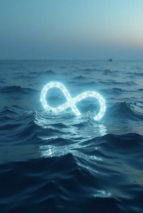 Symbol of infinity in the sea.