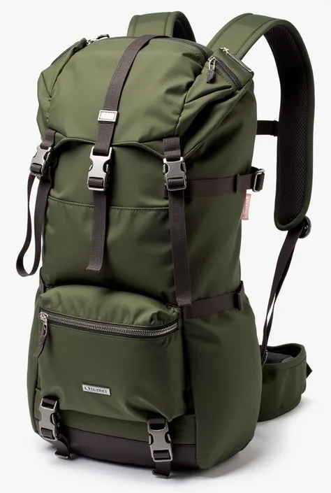 No a hiking bag with a clip and a bag attached