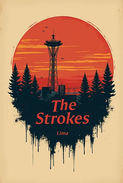  I would like a logo that is similar to that of the band The Strokes , My brand is called Concerts in Lima  ,  I would not like another letter to go and that is only similar to the logo of the band The Strokes 