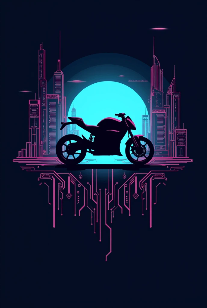 Make a cyberpunk and simple motorcycle maintenance center logo, name it" x moto "