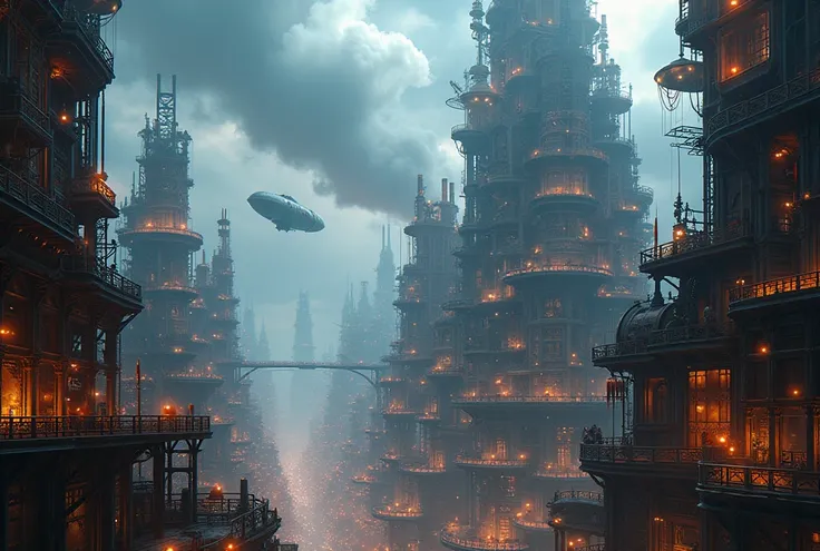 Erethar is an industrialized metropolis that stands as a beacon of mechanical innovation, where magic and science intersect to create a marvel of modernity. The city is a labyrinth of towering iron structures, intricate clockwork machinery, vast networks o...