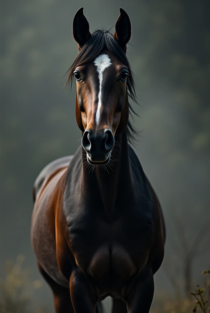 The camera has to be closer and the horse is perched