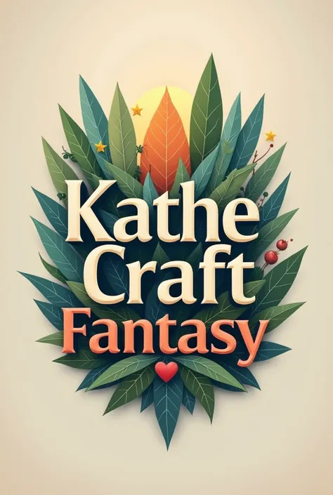 I want a type logo with the name  "Kathe Craft Fantasy "  in matte colors and in relation to the creation of figures in foam 