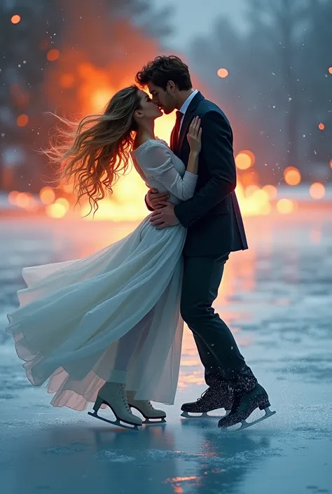 Book cover, Love, adrenaline, fire, forbidden romance , ice skating 