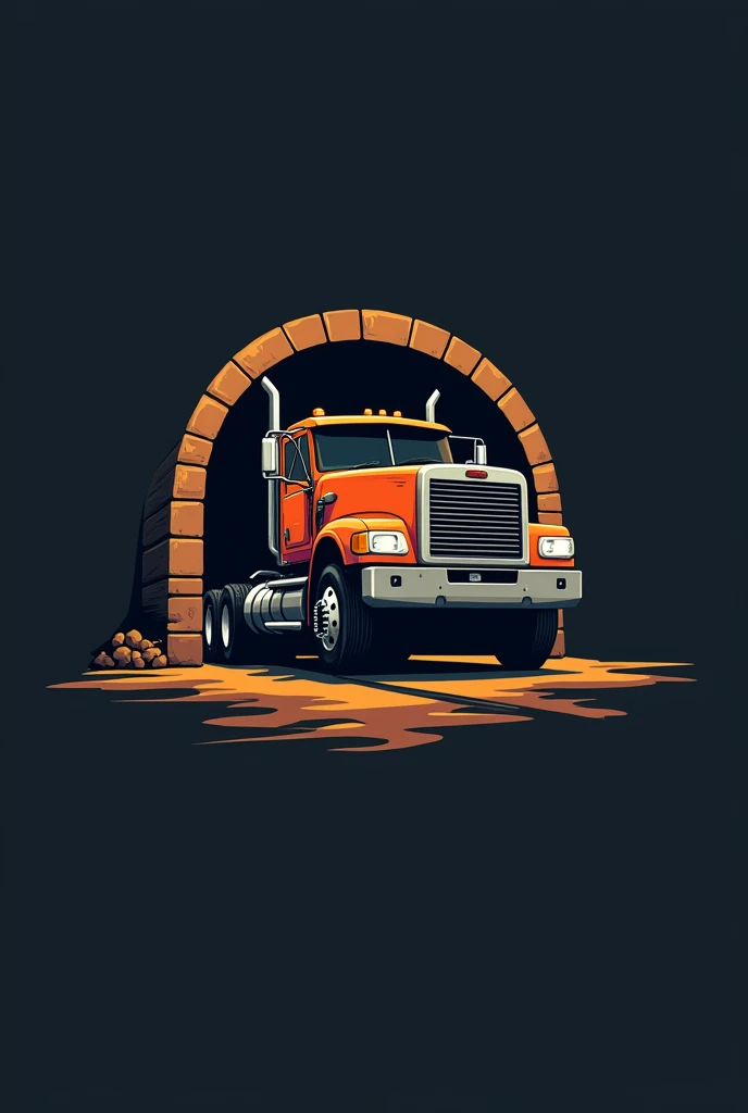 He designed a logo for me for a truck coming out of a tunnel