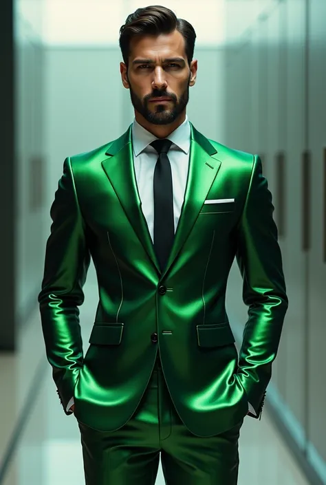 Green gold color corporate suit