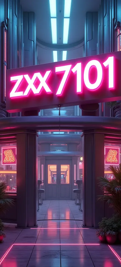 Video game arcade name written "ZXX7101" on top of the board 