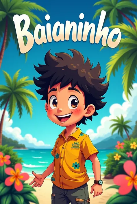 Baiano anime style with the title on the cover Baianinho