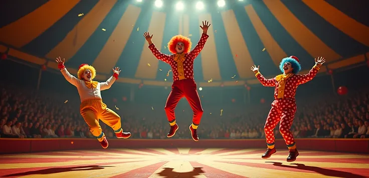 Professional circus clowns 