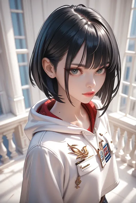  high definition , masterpiece, accurate, 最 High Quality ,  high definition model,  High Quality ,  very detailed,  1 girl,  black hair, Character portrait, Wide angle, anime, 