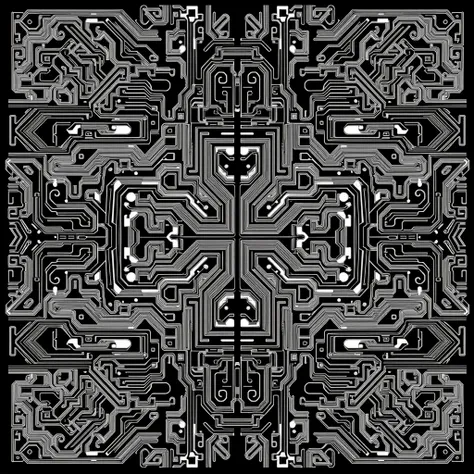  An ultra high-resolution Black and white photo of a quantum computer circuit board ,  ultracomplex circuit board environment with microscopic compounds -n 9,  dark with extreme technical microdetail ,  nanoscopic fractal circuit automaton ,  hyper-detaile...