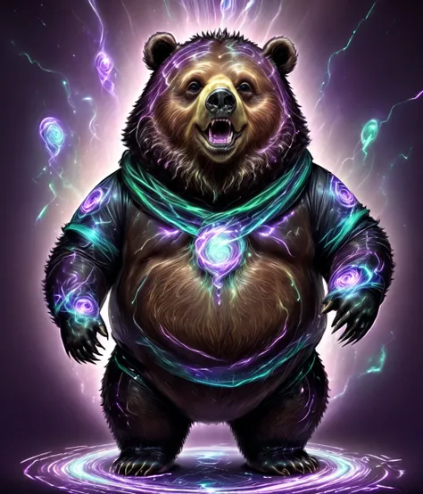 (cute, chubby, male, bear), DonMV01dfm4g1c3XL voidmagic, adorable, magical, fantasy, hires textures, highly detailed, intricate details, best quality, masterpiece